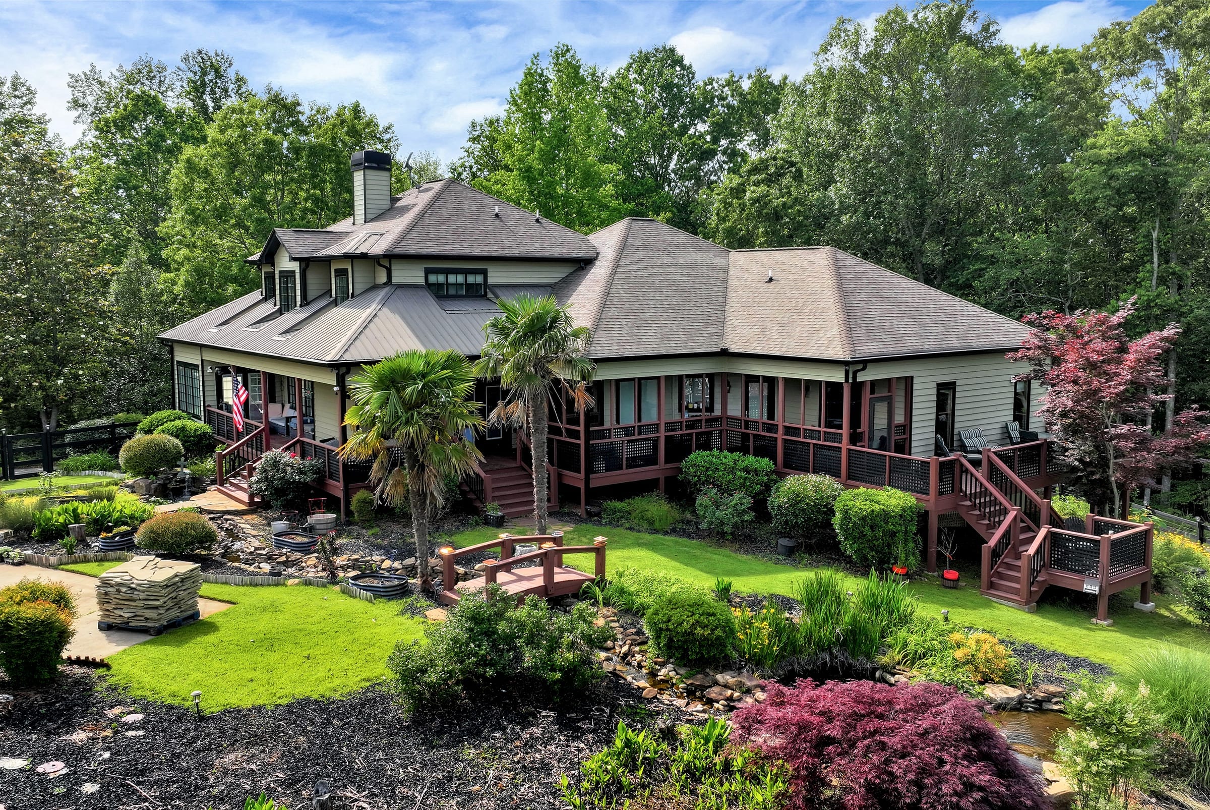 The cottage exterior at Peace of Joy Acres